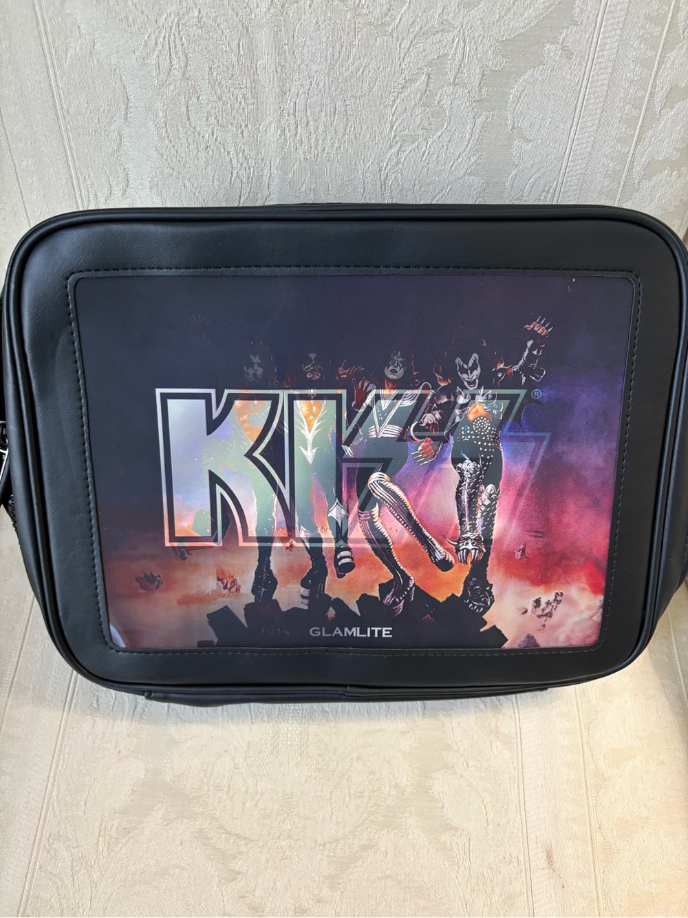 Glamlite x KISS Makeup Cosmetics Bag Crossbody Tote NWT